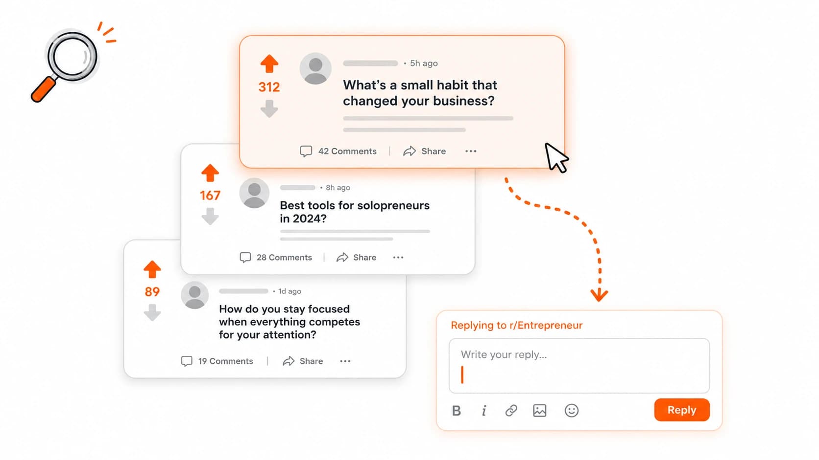 Find active Reddit threads, select the best fit, and draft a reply with a natural link — the three steps that make Reddit backlinks repeatable.