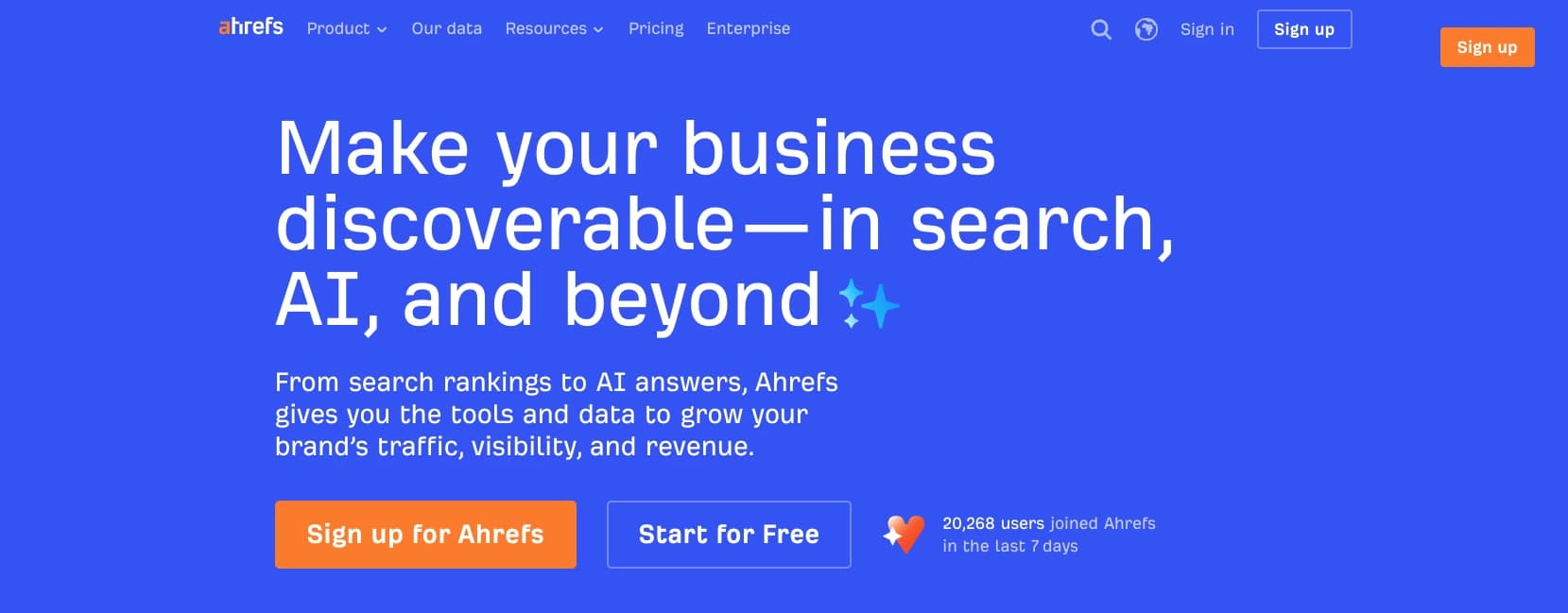 Ahrefs Site Explorer showing a backlink profile and referring domains