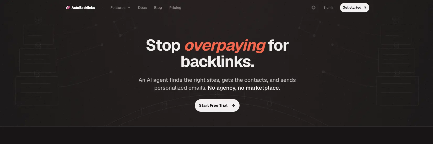 AutoBacklinks AI outreach dashboard showing scanned prospects and campaign tracking